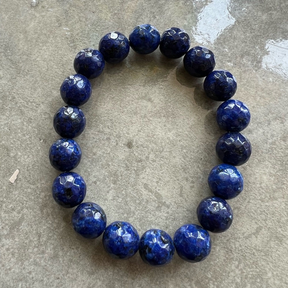 Genuine Lapis Lazuli Stretch Bracelet Spirit Beads Style Shakes Healing Crystals